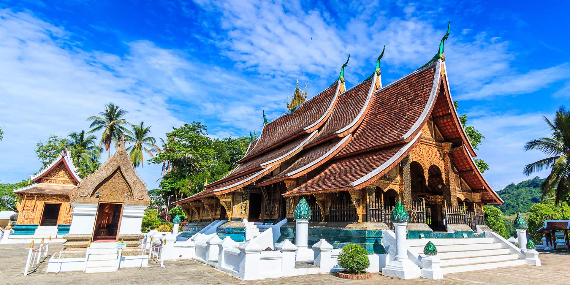 Traditional Laos architecture buildings